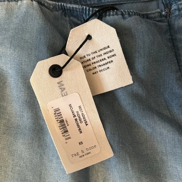 rag & bone Indigo Mojave Romper NWT - Picture 6 of 8
